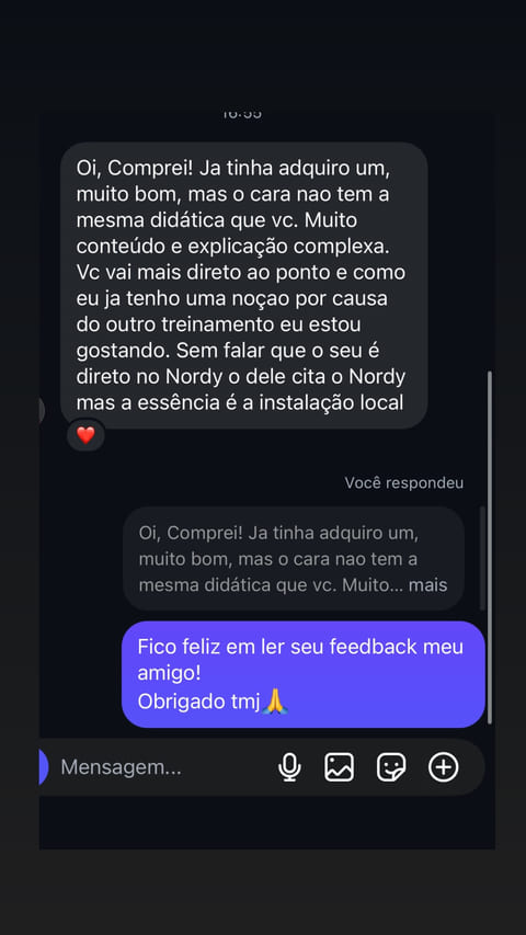 Feedback de aluno